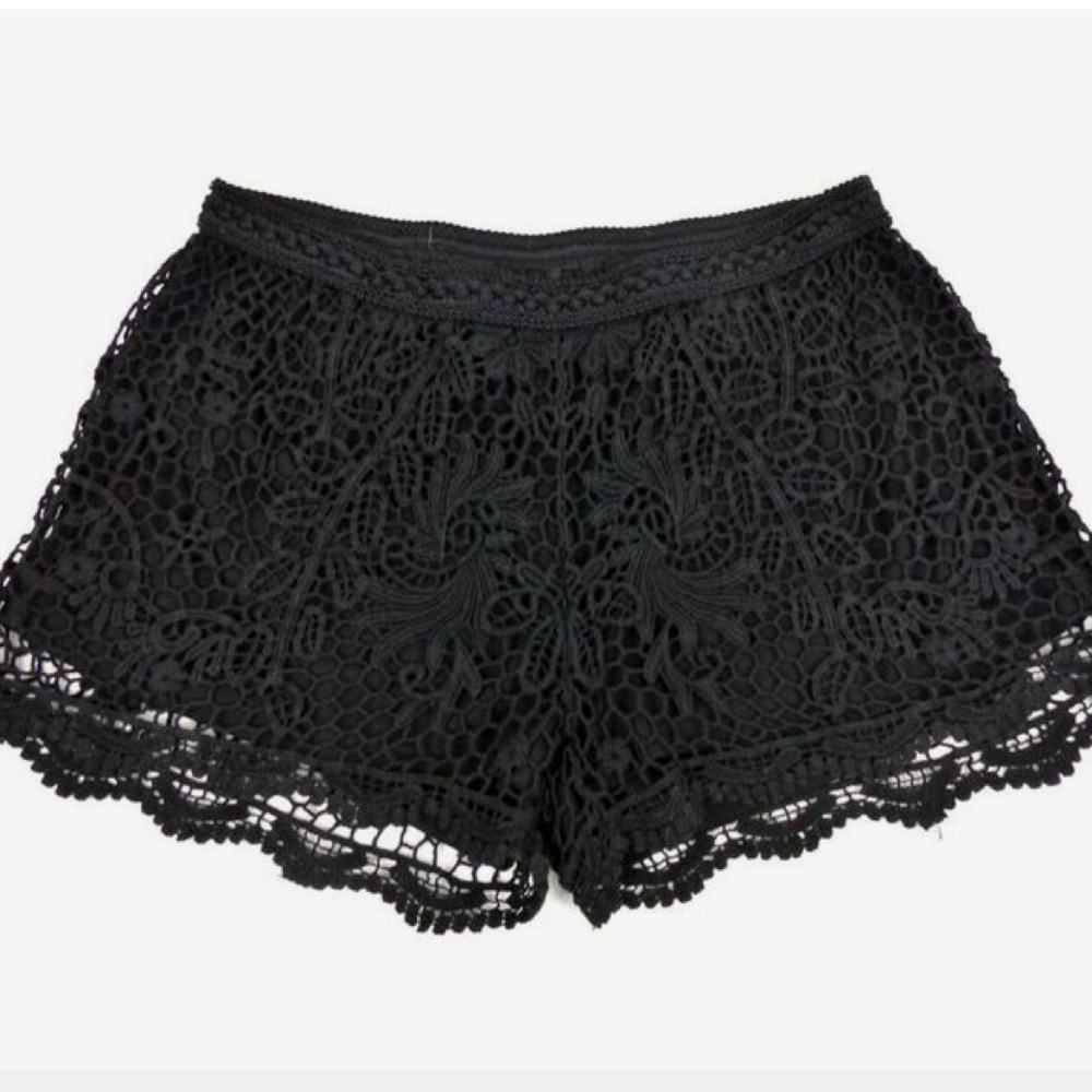Mossimo Crochet Shorts, Black
